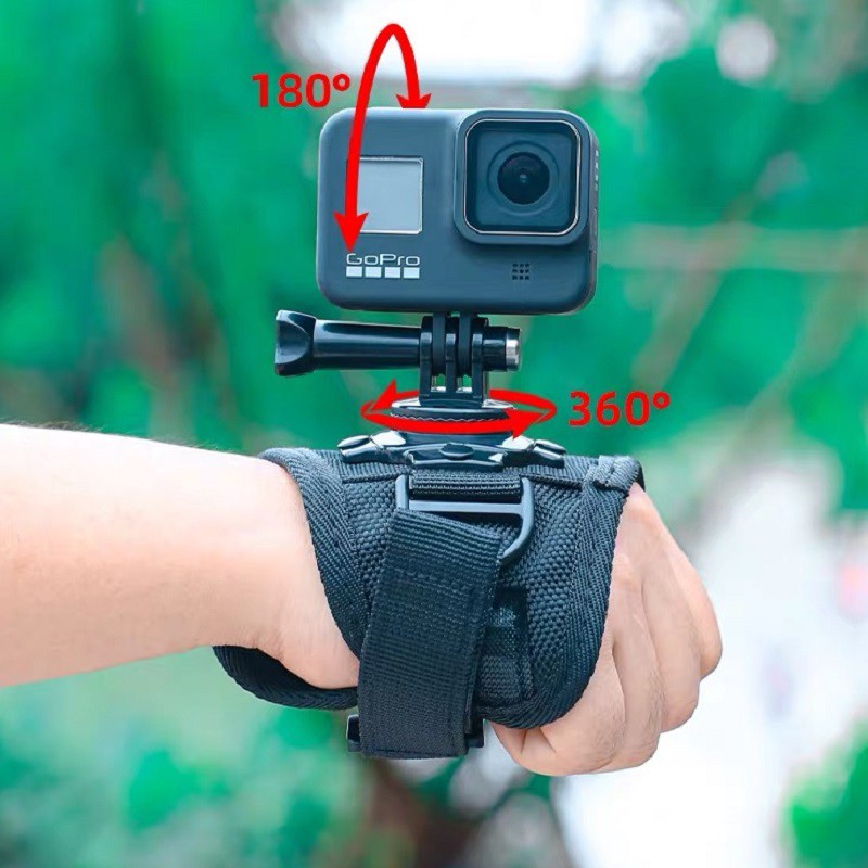 Đai đeo tay LAMMCOU 360 độ thích hợp cho Camera GoPro Hero 10 9 8/7/6/5/4/ cho phụ kiện GoPro