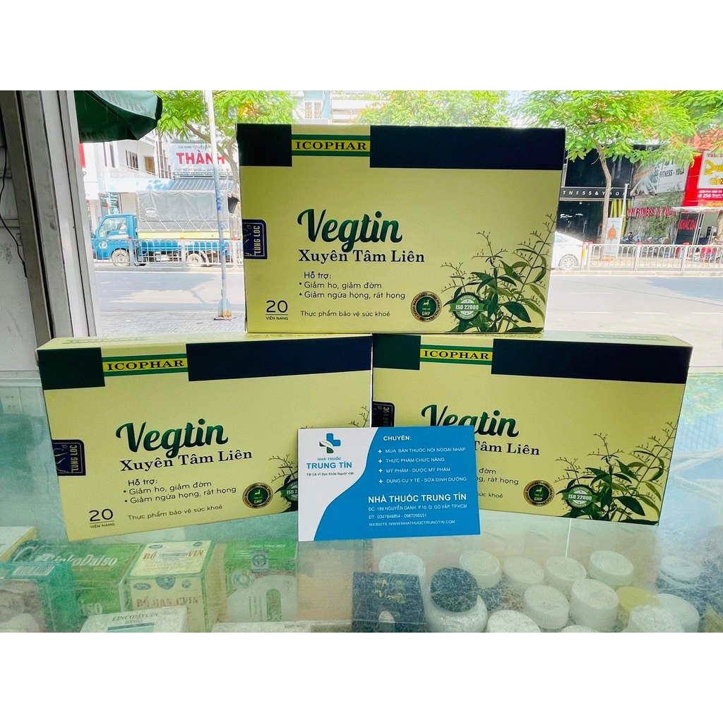 Vegtin Xuyên Tâm Liên - Hỗ trợ giảm ho, đờm; Giảm ngứa, rát họng