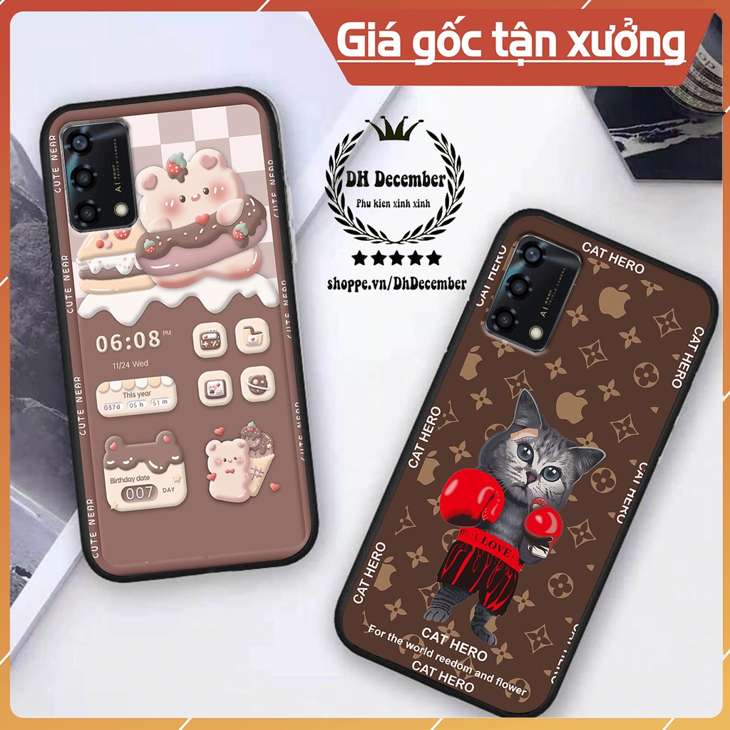Ốp lưng Oppo A74 / A95 in hình 3D GẤU HỒNG-GẤU BE3R -XINH XẺO CỰC ĐẸP