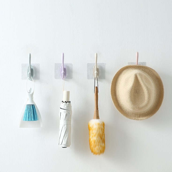 Móc treo đồ dán tường 2 chấu cong tiện dụng (SP005349)