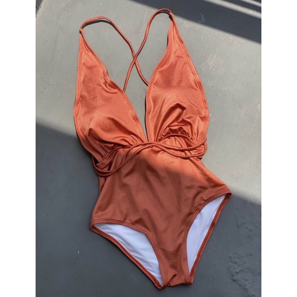 Emma suit_bkn 1 mảnh V-Cut cột dây