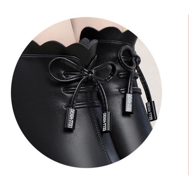 Giày Bốt Cao Gót Đế Mềm Gót Vừa Thiết Kế Ấm Áp Cho Phụ Nữ Trung Niên 41