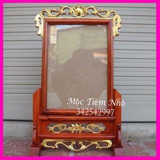 Khung ảnh thờ cúng đơn rát vàng,Khung hình thờ hoa lá tây vàng 5 cỡ ảnh