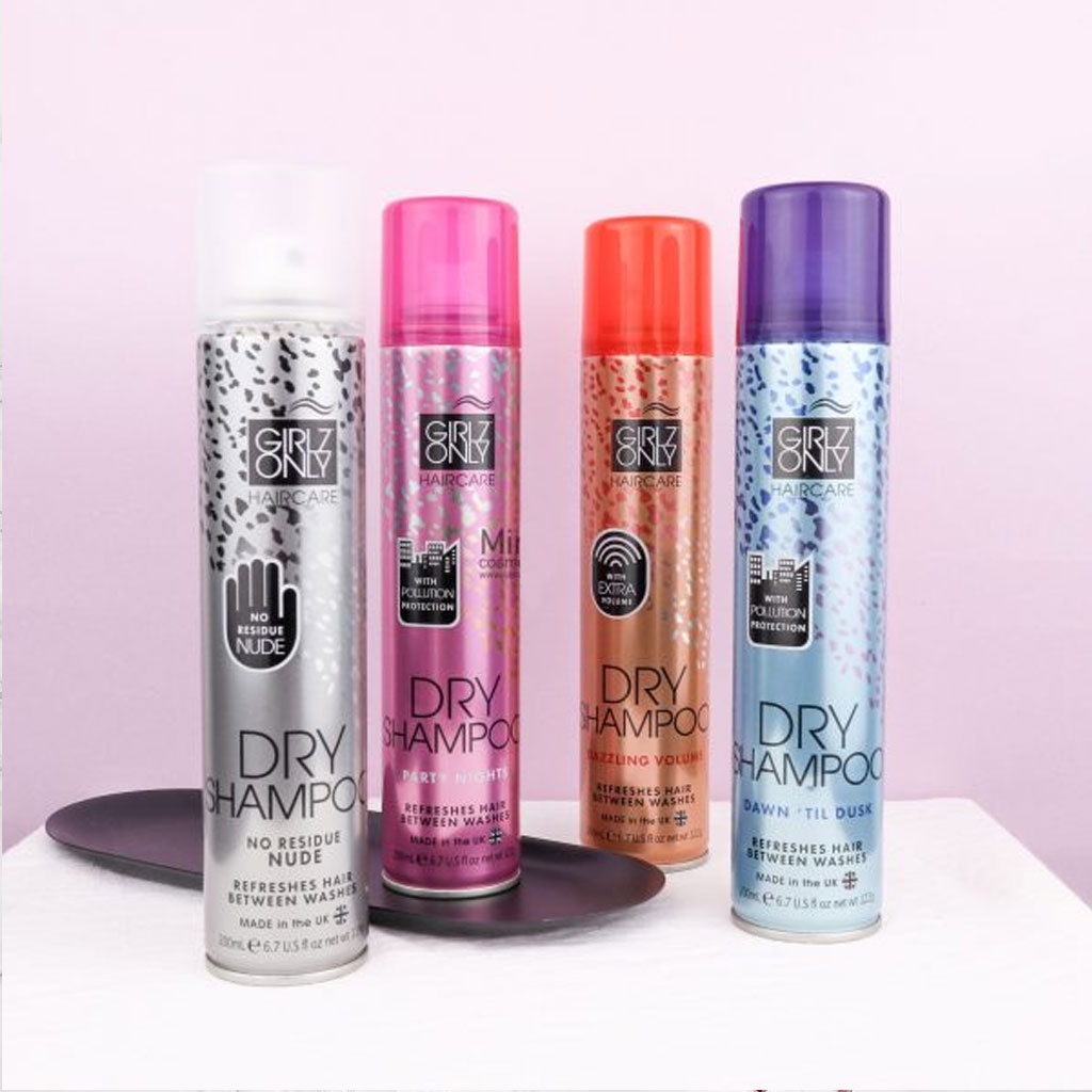 Dầu Gội Khô Girlz Only Party Nights / Dawn 'Til Dusk / Dazzling Volume / No Residue Nude