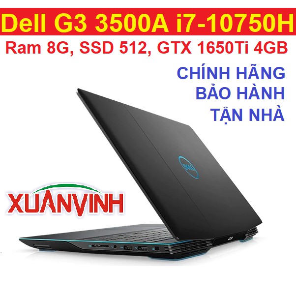 Laptop Dell Inspiron 15 G3 3500 N3500A Core i7-10750H 8GB SSD512GB GTX1650Ti New Chính Hãng