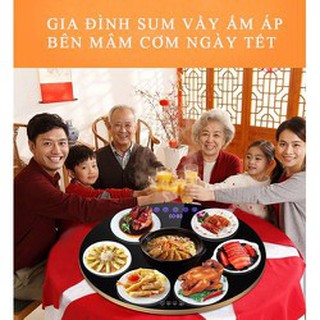 Mâm Điện Hâm Nóng Thức Ăn Giữ Nhiệt Đa Năng Chất liệu: Mặt kính cường lực chống vỡ, chống nước, chống xước