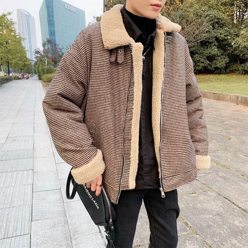 Áo Khoác Len Lông Cừu 0880636 Phong Cách Hàn Quốc Trẻ Trung Dành Cho Nam | BigBuy360 - bigbuy360.vn