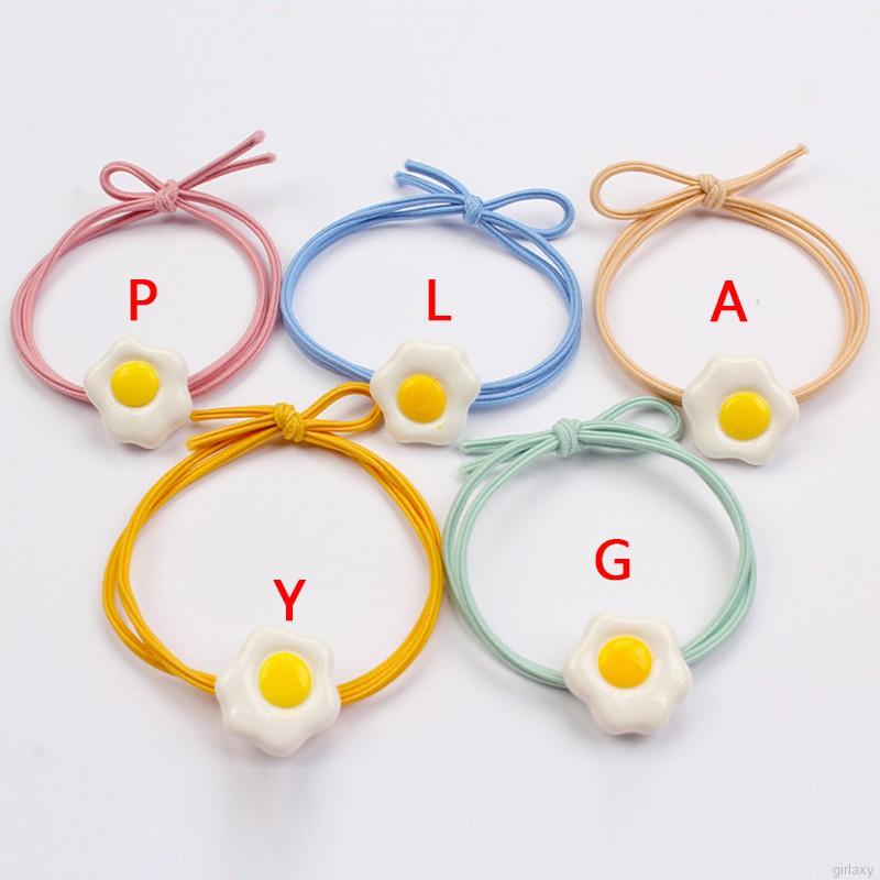 Dây Buộc Tóc Co Giãn Hình Trứng Ốp La Dễ Thương
