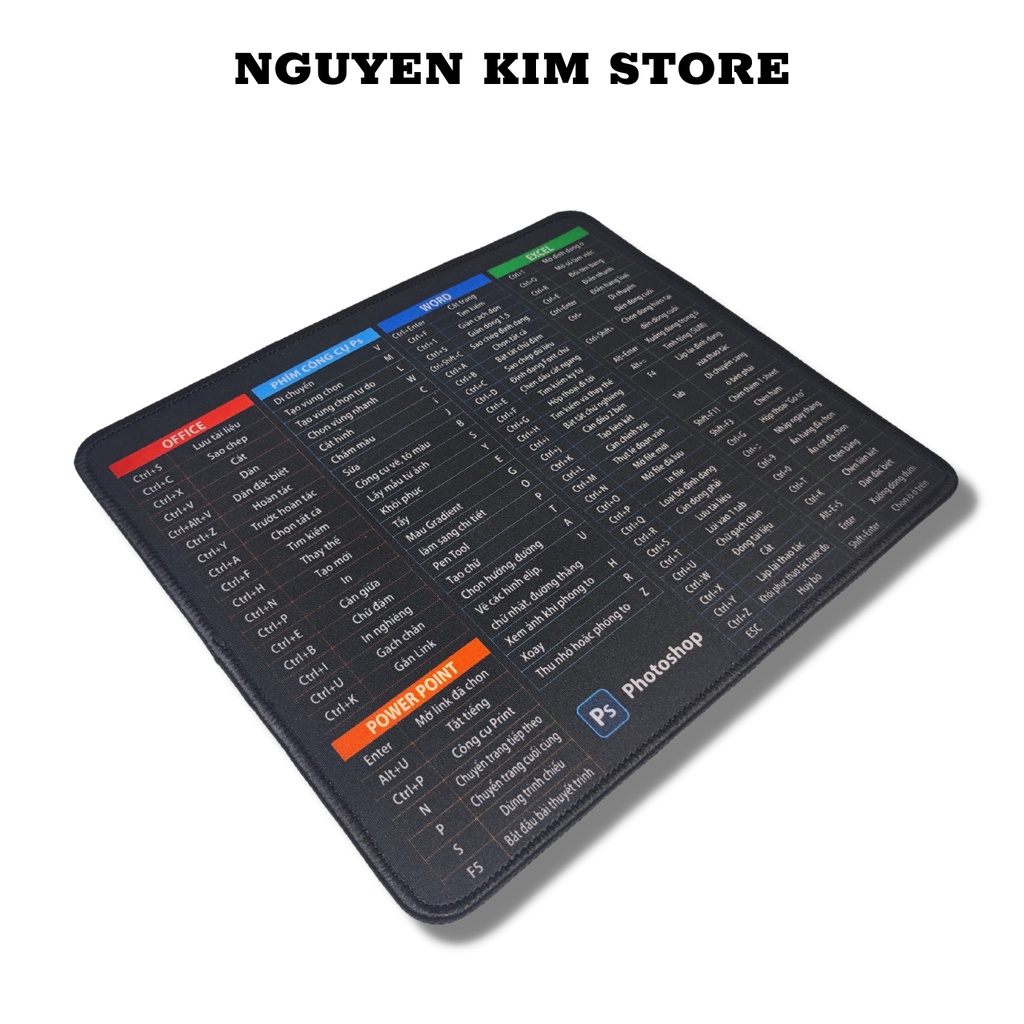 Bàn Di Chuột In Hình Phím Tắt Văn Phòng 25x30cm Bàn Di Công Thức Hữu Ích Dành Cho Dân Văn Phòng