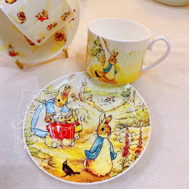 Set trà thỏ petter sứ xương