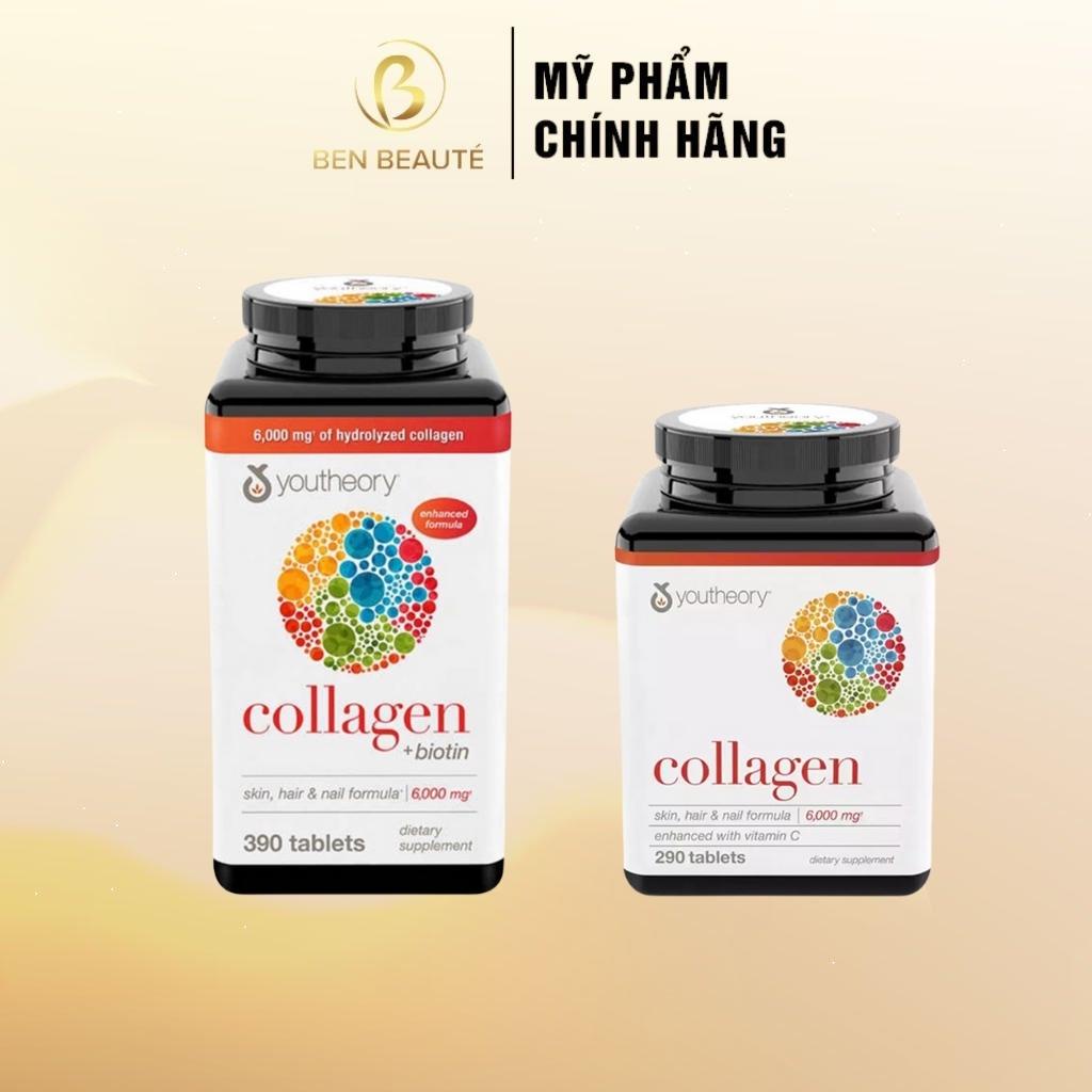 Viên Uống Bổ Sung Collagen Youtheory Biotin 6000mg