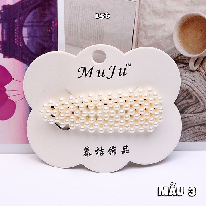 KẸP TÓC ĐÍNH NGỌC TRAI NHÂN TẠO SÀNH ĐIỆU NHIỀU MẪU AH156