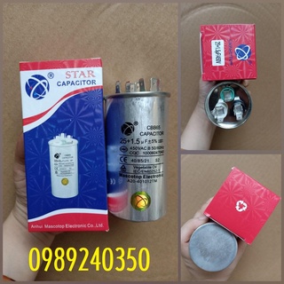 Tụ khởi động lốc điều hoà lg 25 +1,5uf 3 chân