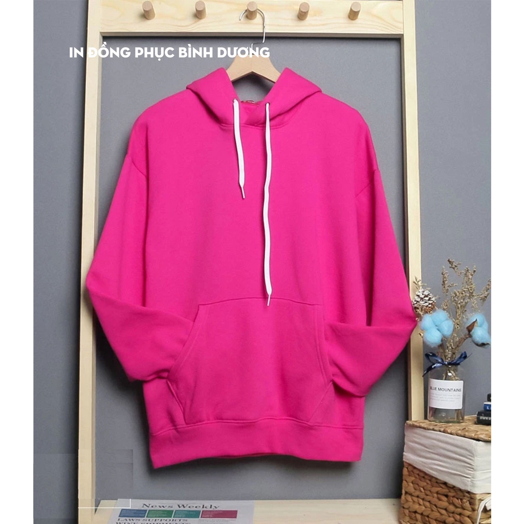 Áo Thun Hodie Hồng Sen Nón 2 Lớp Hót Trend Unisex Chất nỉ Bông có Video ảnh thật từ shop