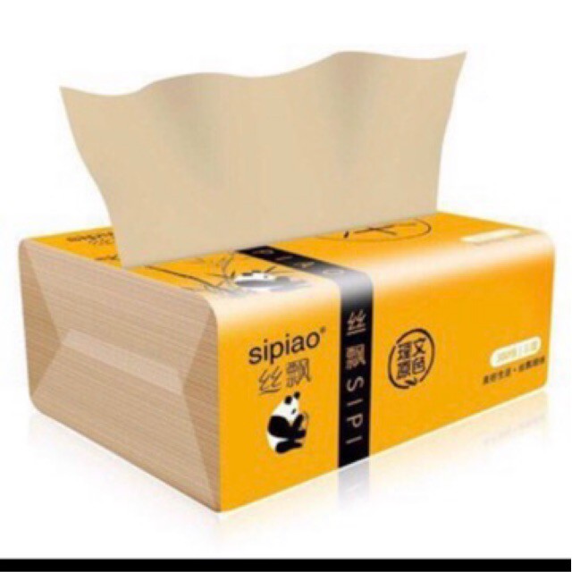 [KM] Gói giấy ăn sợi tre Sipao không tẩy trắng (GC)