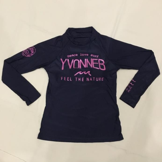 Có sẵn lẻ áo bơi nữ dài tay đen chữ đỏ FEEL THE NATURE * | BigBuy360 - bigbuy360.vn