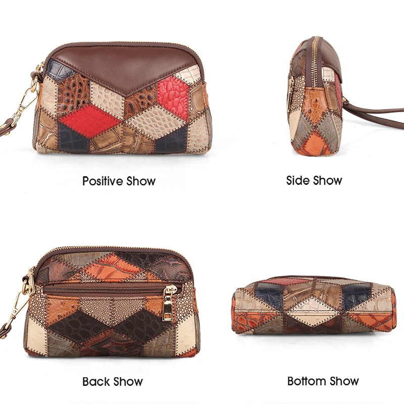 Ví da Cobbler Legend 5212901-1 cầm tay dáng dài đa năng có khóa kéo thời trang cho nữ