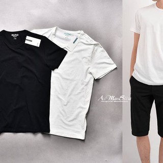 Áo thun nam cổ tròn hai màu đen trắng