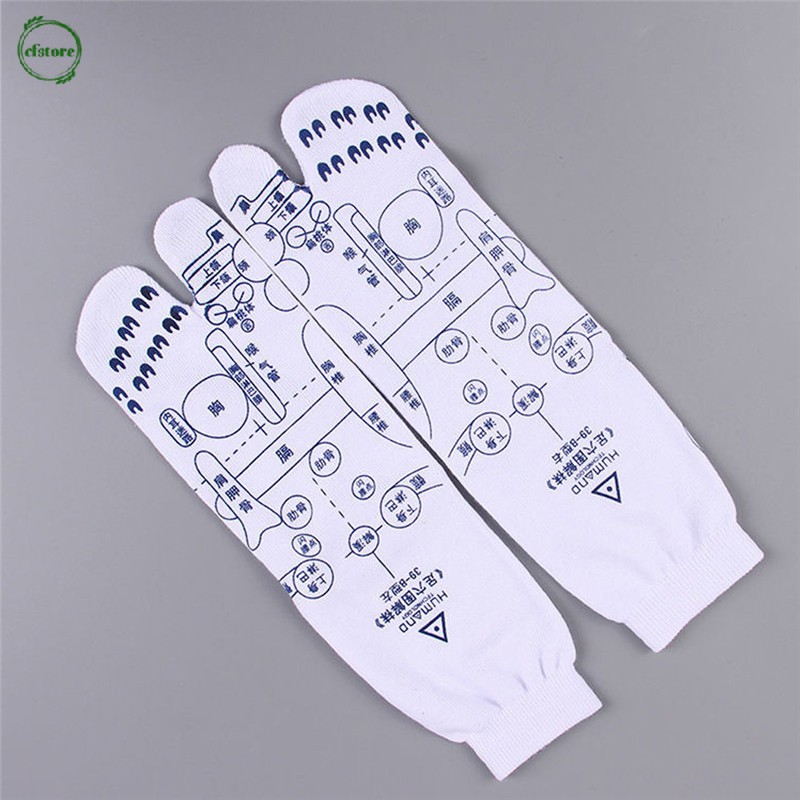[Hàng mới về] Đôi vớ chỉ dẫn các vị trí mát xa bàn chân chuyên dụng tiện lợi