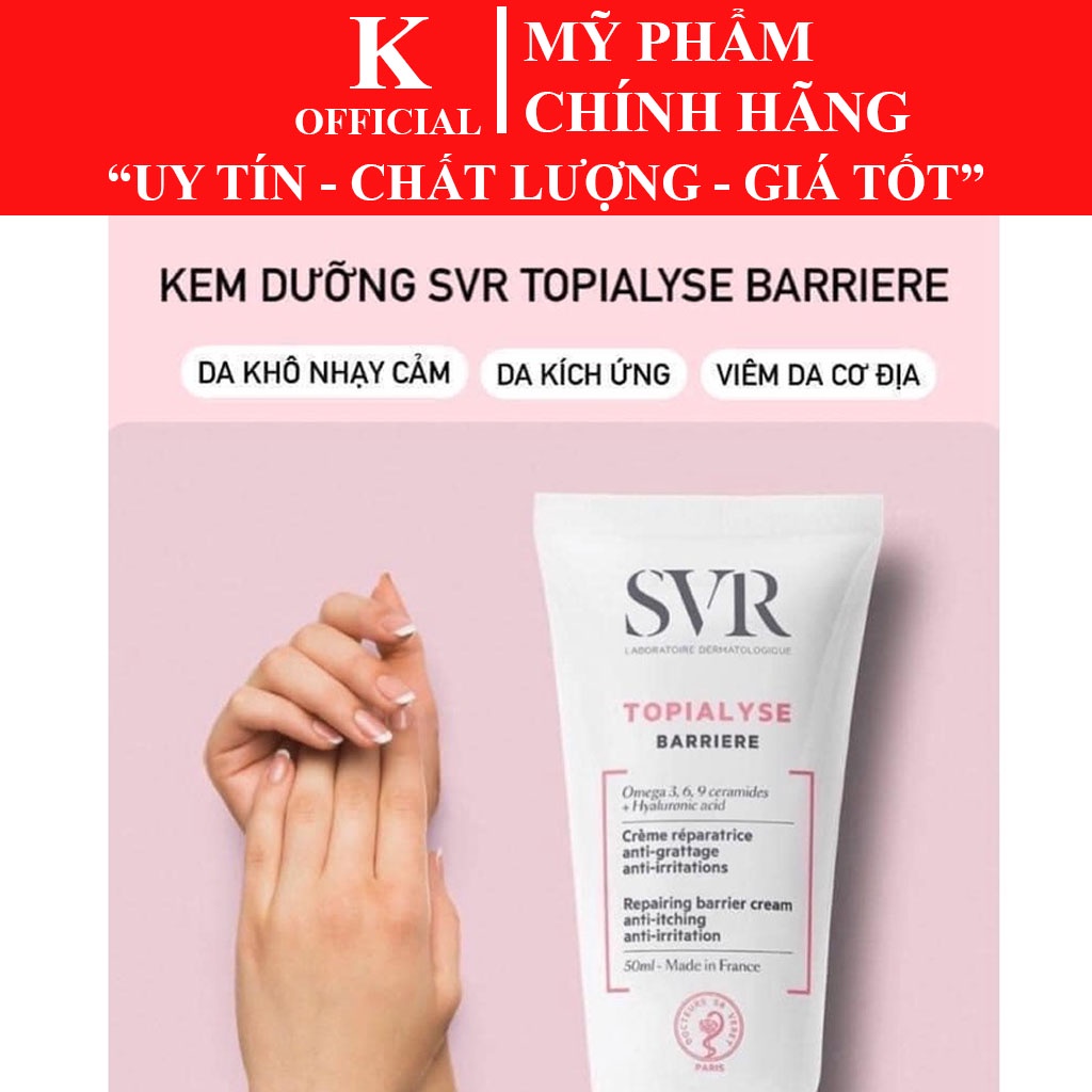 Kem Dưỡng SVR Topialyse Barriere Cấp Ẩm Phục Hồi Cho Da Thường, Da Khô, Nhạy Cảm 50g