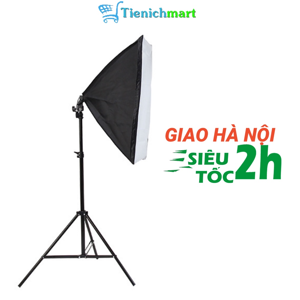 GIAO HỎA TỐC KV HÀ NỘI - Đèn studio dùng cho chụp ảnh quay phim chuyên nghiệp cao 2m softbox 50x70cm