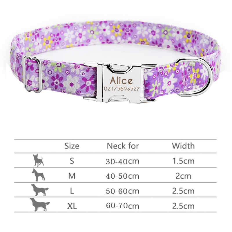 Dog Collar cat Engraved ID Tag Nameplate Reflective Boxer Dachshund Bulldog Chihuahua Pug Corgi shiba inu electric shepherd