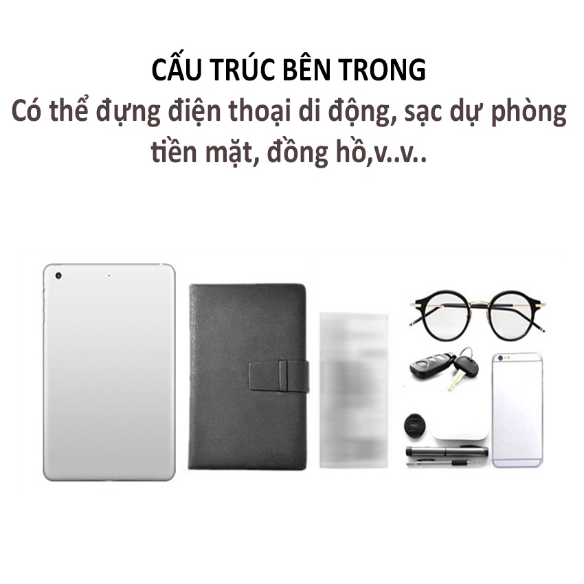 Ví nam cầm tay Clutch Cao Cấp Da chống chày xước nước Đựng Ipad Điện Thoại Tiền dùng đi làm đi chơi Ví nữ cầm tay Tuxa