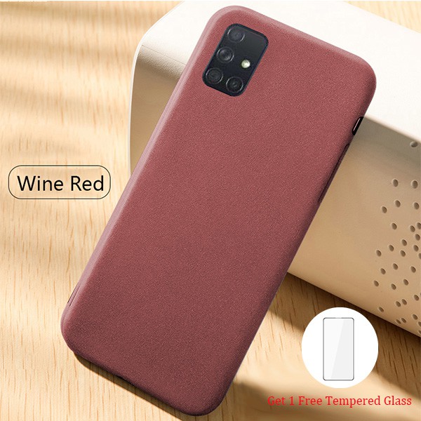 Ốp điện thoại silicon mềm mặt nhám bảo vệ toàn diện cho Samsung Galaxy A51 A71 | BigBuy360 - bigbuy360.vn