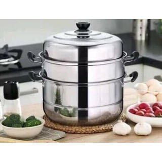 Nồi hấp 3 tầng bằng inox đa năng
