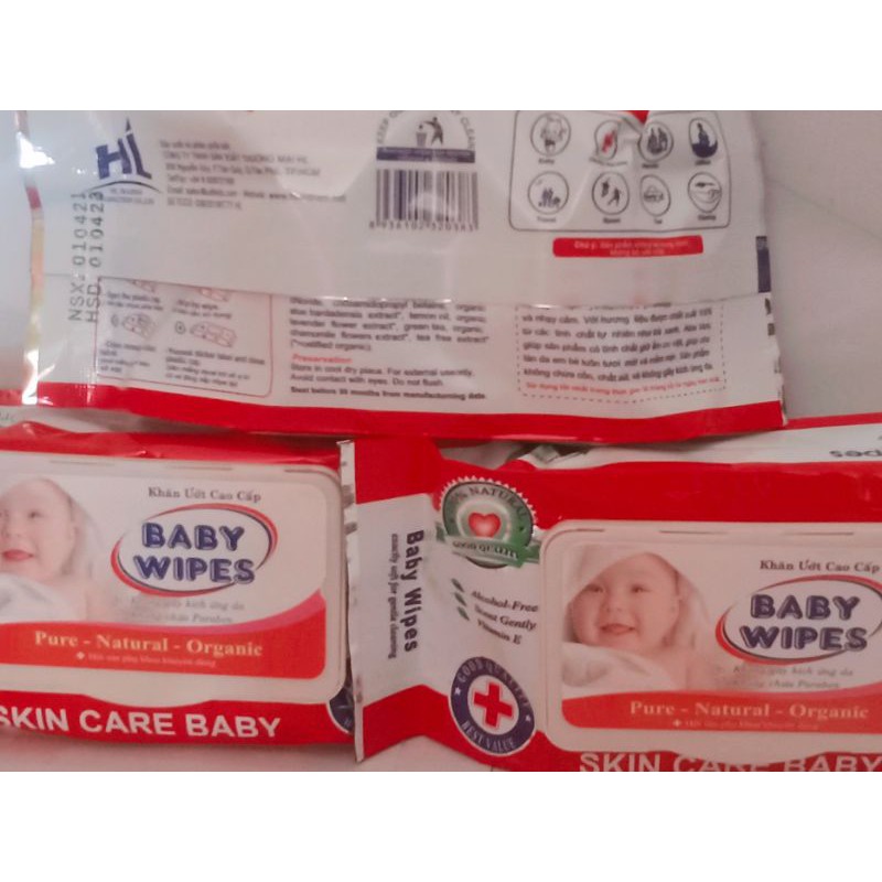 Siêu rẻ - Khăn giấy ướt Baby wipes 80gr