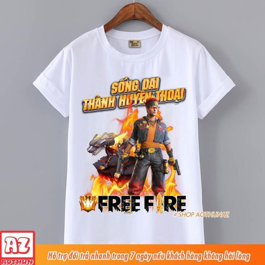 Áo thun Game Free Fire in hình Alvaro và Báo Hủy Diệt ( có size trẻ em ) M2615 / áo cực chất
