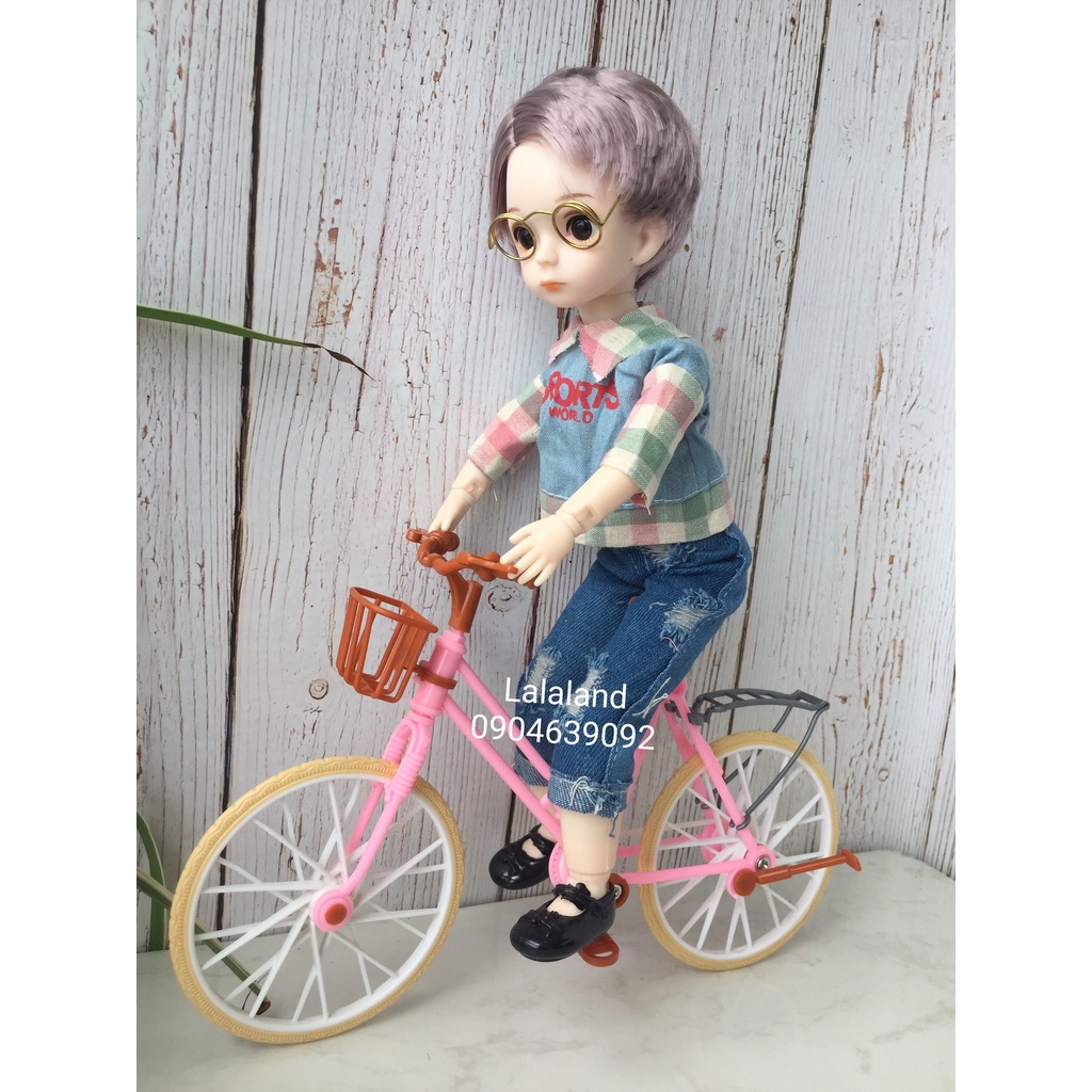 Phụ kiện búp bê xe đạp cho búp bê hoặc để trang trí trưng bày dài 25cm cao 17cm