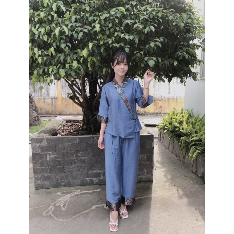 Áo Lam Đi Chùa # BÀ LAI PHỐI 1 NÚT GIÁ RẺ VÔ ĐỊCH