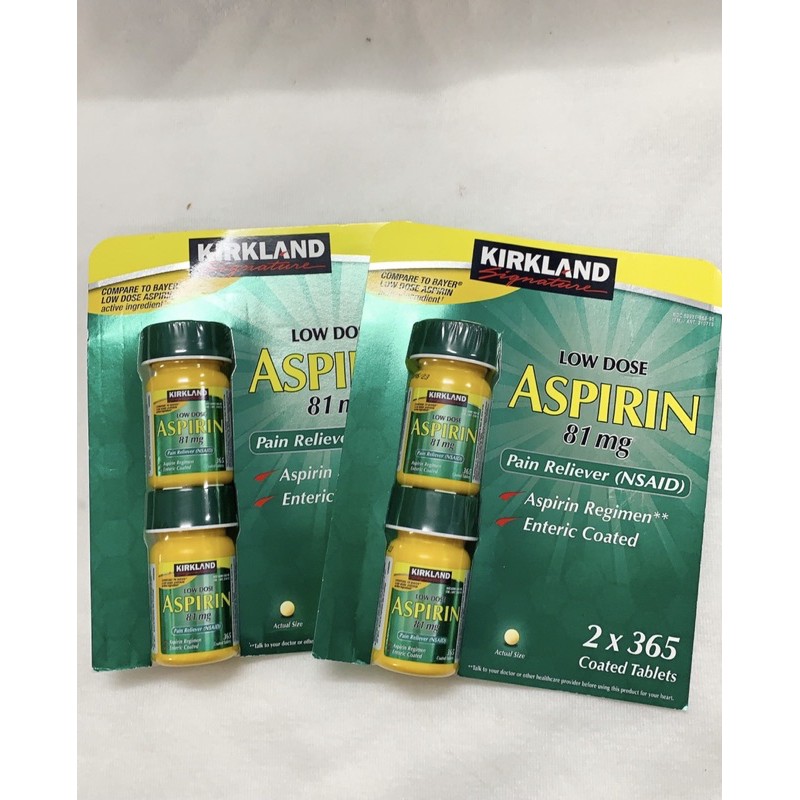 [HÀNG MỸ-TÁCH SET] Viên kẹo Kirkland Low Dose Aspirins 365 viên.