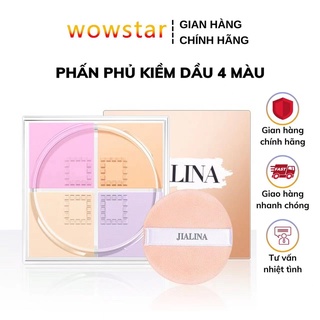 Phấn Phủ Dạng Bột Bốn Màu Sắc Kiềm Dầu Lâu Trôi Kháng Nước