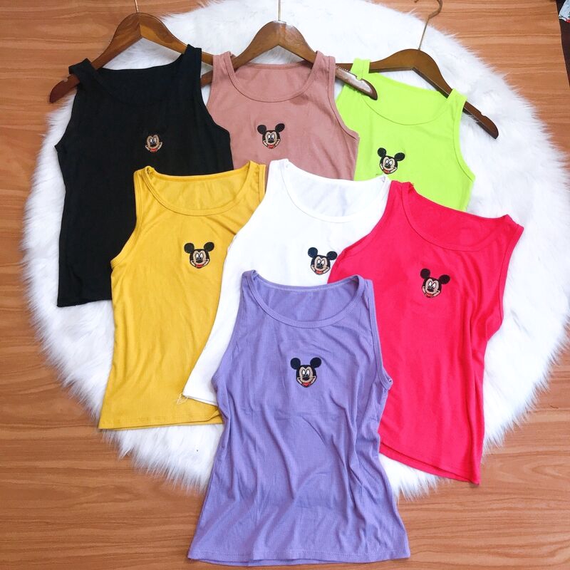 áo ba lỗ nữ hình mickey tăm lạnh dáng mới sexy