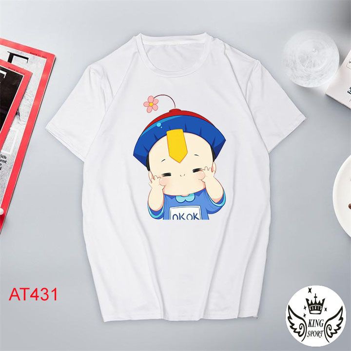 ÁO thun nam nữ rẻ đẹp in Tiểu Cương Thi dễ thương kute vải mềm mịn thoáng mát thấm hút mồ hôi KOT