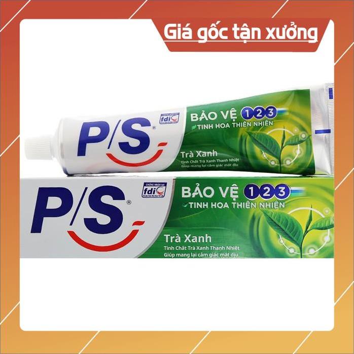 [ICLN9 giảm 5K cho đơn hàng 50k]  combo 2 hộp Kem đánh răng P/S chăm sóc toàn diện 190g 123 và trà xanh