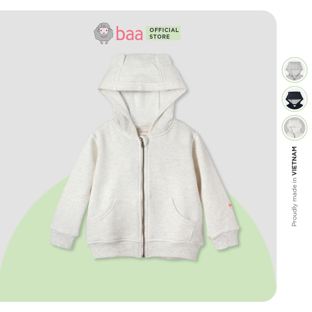 Áo khoác cho bé gái, bé trai từ 1 tuổi - 7 tuổi, áo khoác có nón cho bé Baa Baby  - UT-AK04D-02