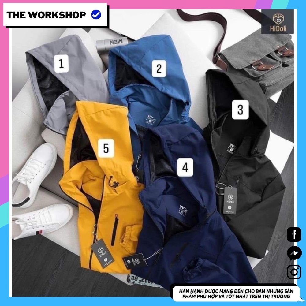 Áo khoác nữ , áo gió nữ hai lớp loại đẹp Theworkshop3 túi khoá kèm mũ size 45-80kg