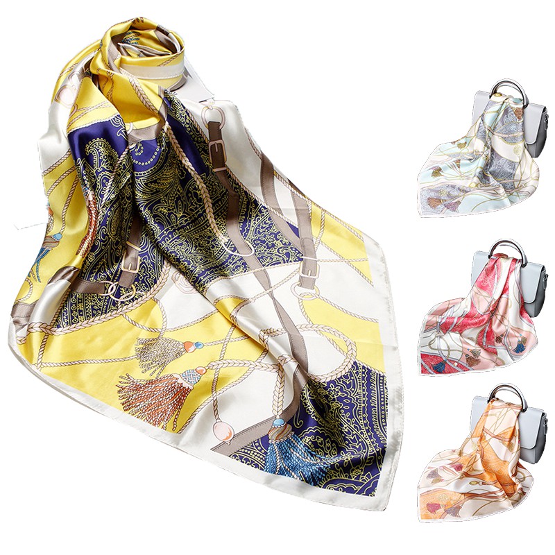 Khăn Choàng Vuông Vải Lụa Satin Ml-02