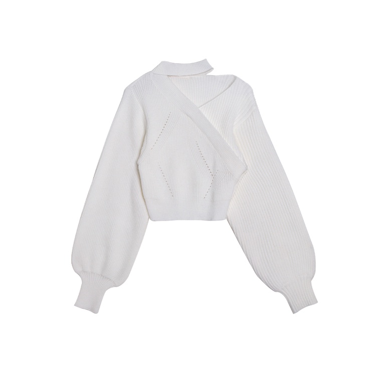 DUNEA Áo sweater cổ chữ V phong cách cổ điển dành cho nữ