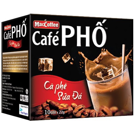 Cà phê phố sữa đá hộp 10 gói x24g