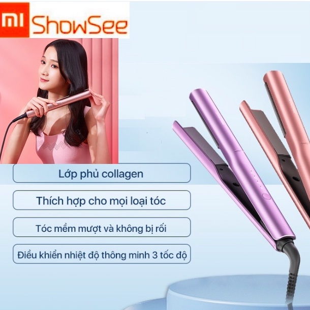 Máy ép duỗi tóc Xiaomi Showsee E2 lớp phủ collagen tóc mềm mượt và không bị rối
