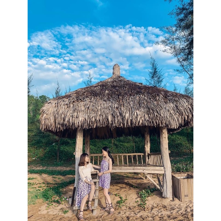 Pass Chân váy xòe hoa dáng dài màu tím V14