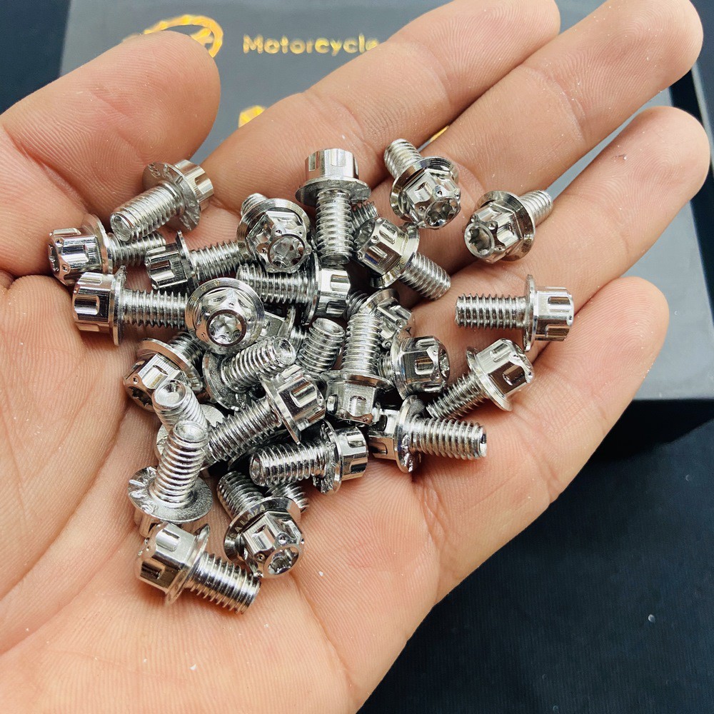 ỐC KIỂU XE MÁY SALAYA 6LY DÀI 1 PHÂN GẮN CATTE, CHI TIẾT 6LY KHÁC