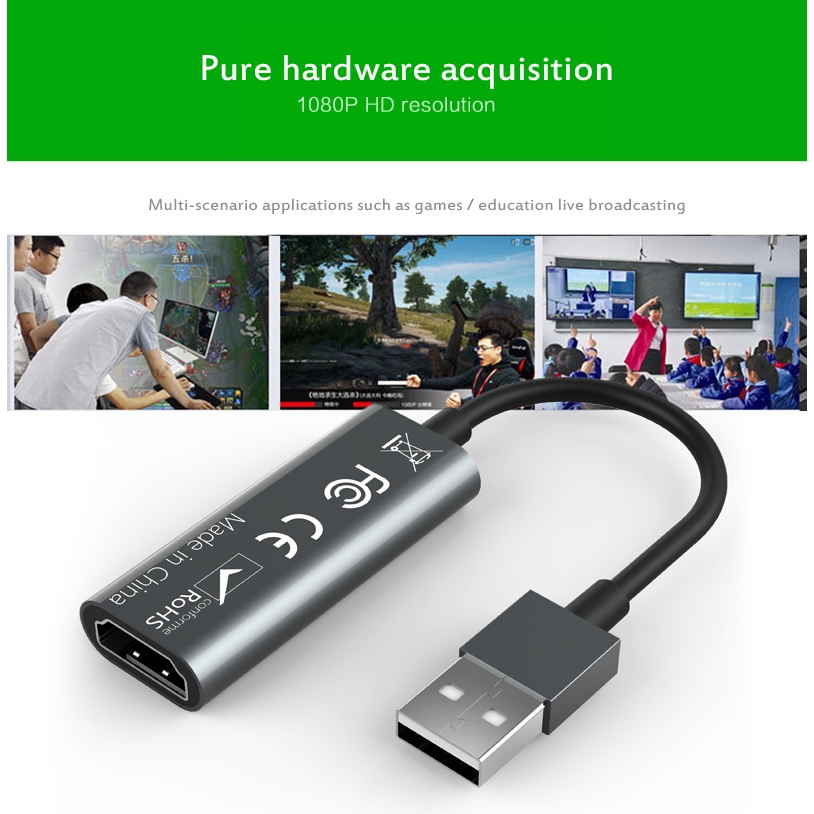 Card Ghi Hình 1080p Hdmi Sang Usb 2.0 Usb2.0 Cho Pc Youtube Obs Dvd Live