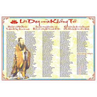 [ÉP PLASTIC] Lời dạy  Khổng Tử Khổ A3(29.7cm x42cm)