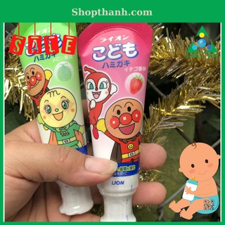 Kem Đánh Răng Trẻ Em Lion Vị Dâu / Dưa Lưới Nhật Bản - Tuýp 40g