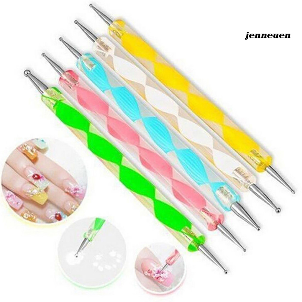 [Hàng mới về] Bộ 20 cọ vẽ móng và dụng cụ chấm móng trọng lượng nhẹ di động cho nữ giới
